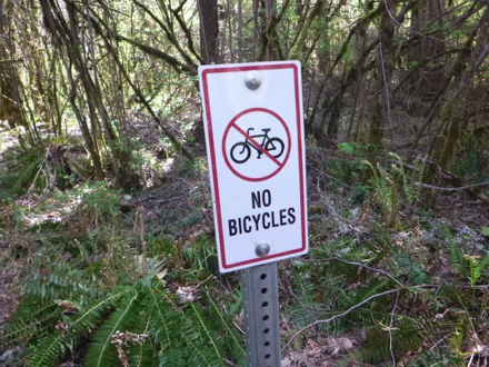 No bikes on trails